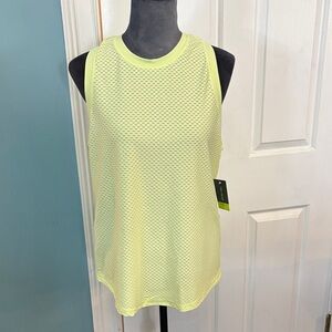 tek gear Neon Yellow Mesh Tank Top -nwt